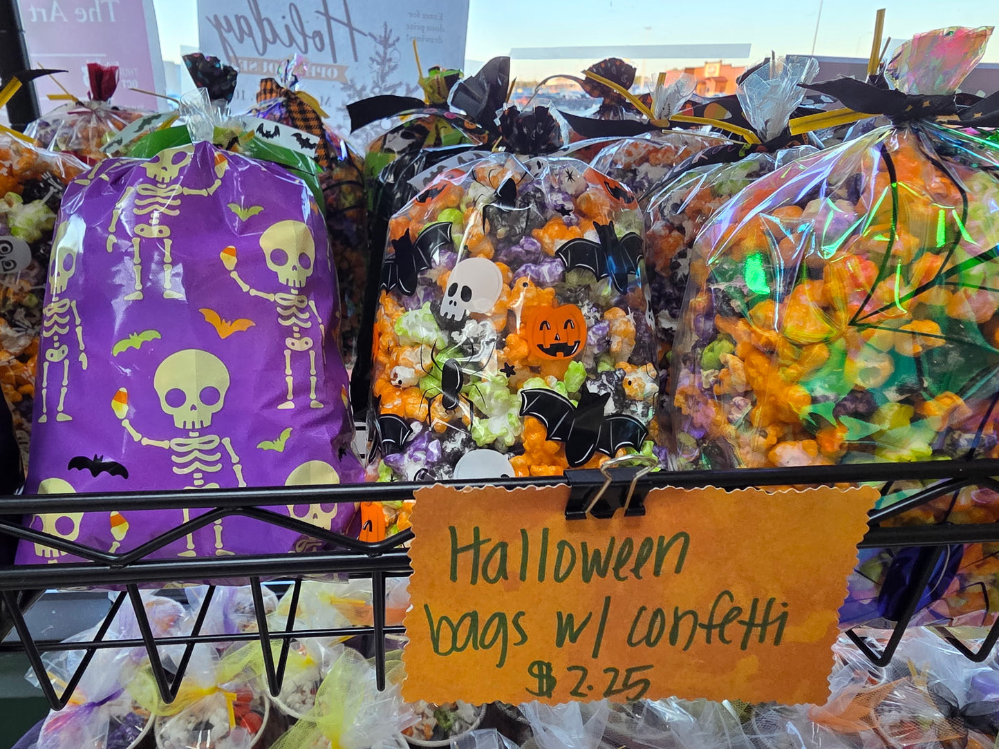 Holiday Bags w/ Confetti Popcorn